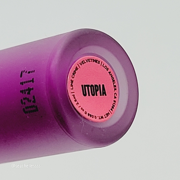 Lime Crime Utopia Bold Fuchsia Matte Lipstick Velvetine Brand New, NO BOX - Picture 5 of 5